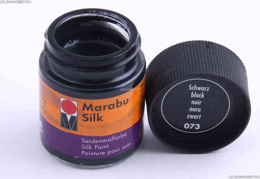 Краски по ткани Silk Цвет 073 (50мл),чёрный
Краски по ткани Silk Цвет 073 (50мл),чёрный